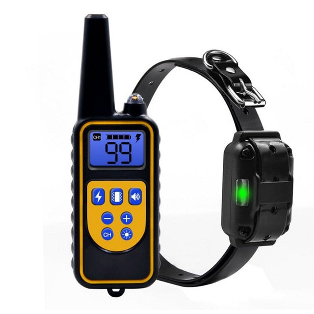 Electric Dog Training Collar Waterproof Rechargeable Remote Control Pet with LCD Display for All Size Bark-stop Collars 40% Off - casselheart