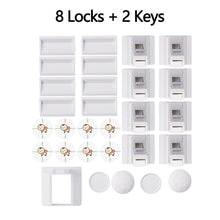 Load image into Gallery viewer, Magnetic Child Lock Baby Safety Cabinet Drawer Door Lock Children Protection Invisible Lock Kids Security 4+1/8+2 With 1 Cradle - casselheart

