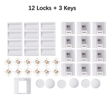 Load image into Gallery viewer, Magnetic Child Lock Baby Safety Cabinet Drawer Door Lock Children Protection Invisible Lock Kids Security 4+1/8+2 With 1 Cradle - casselheart
