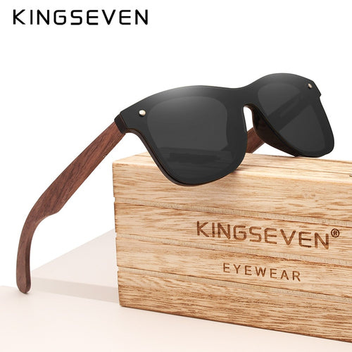 KINGSEVEN Handmade Polarized Walnut Wood Sunglasses UV400 Fashion Unisex - casselheart
