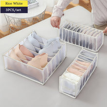 Load image into Gallery viewer, 3PCS/set Closet Storage Organizer For Socks  Separated Bra Underwear Storage Box Foldable Ties Shorts Men&#39;s Drawer Organizer - casselheart
